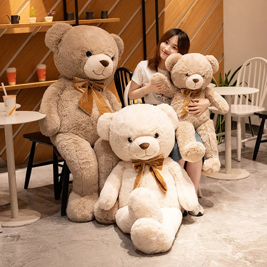 1 pcs. High quality giant American teddy bear plush doll soft stuffed animal bear plush toys girls valentines birthday gift for lovers