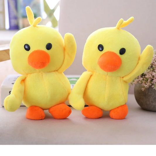 10-28cm Plush dancing duck Soft toys Duck doll Plush toy Korean mesh Wearing hyaluronic acid Small yellow duck Duck doll