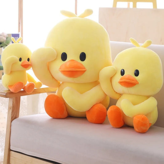 10-28cm Plush dancing duck Soft toys Duck doll Plush toy Korean mesh Wearing hyaluronic acid Small yellow duck Duck doll