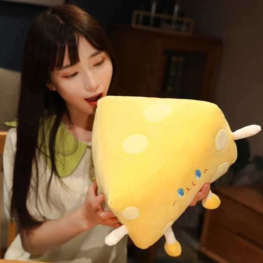 1 pcs. 20-50CM funny cheese plush pillow stuffed soft creative animal cheese birthday gift.
